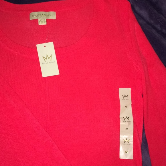 ‼️NWT neon coral pink sweater‼️ - Picture 3 of 4